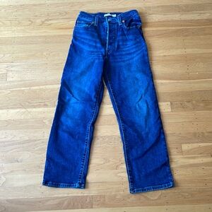 Levi’s women’s blue ribcage straight ankle jeans size 26 with buttons